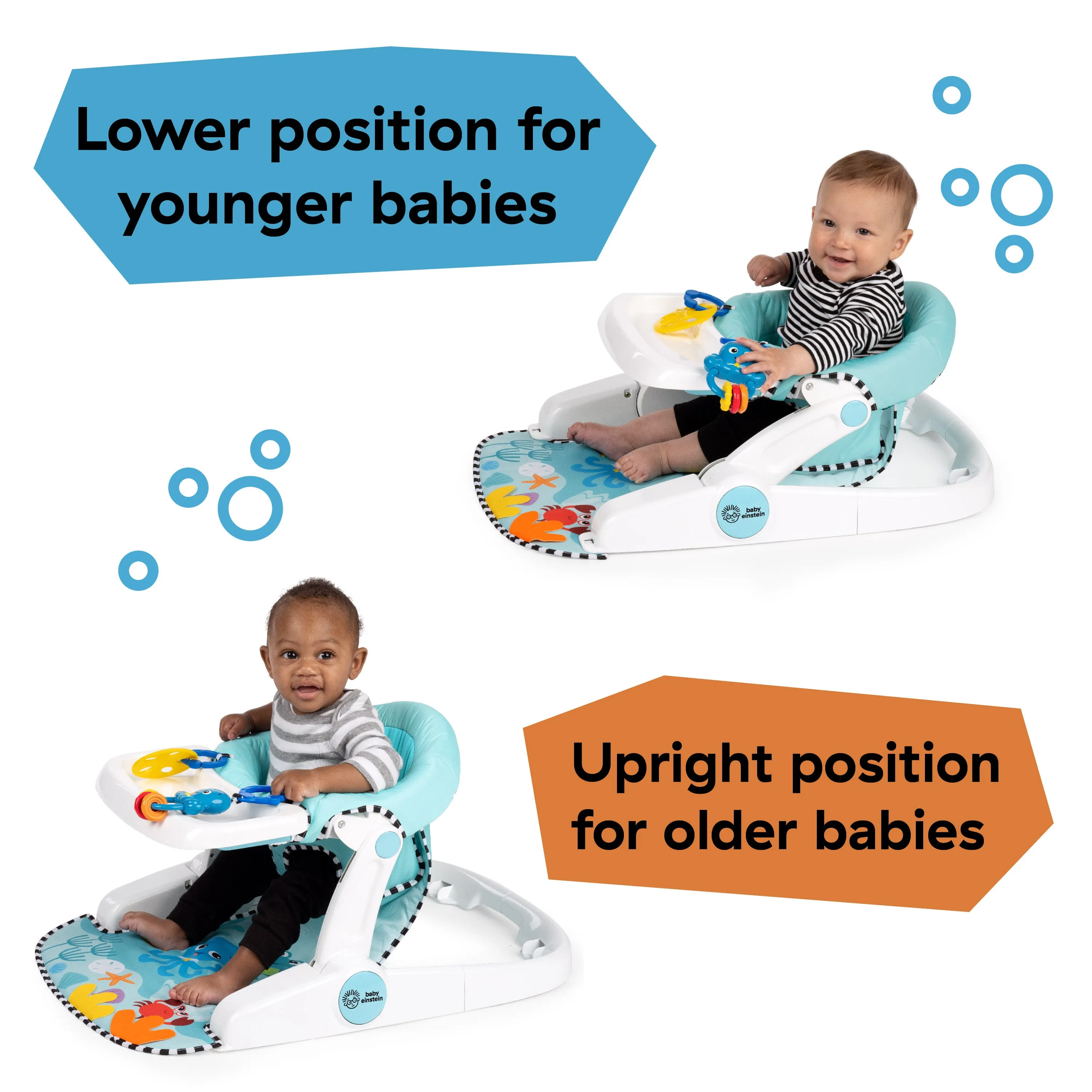 Baby Einstein Sea of Support 2-in-1 Sit-Up Floor Seat, Ages 4 Months and Up