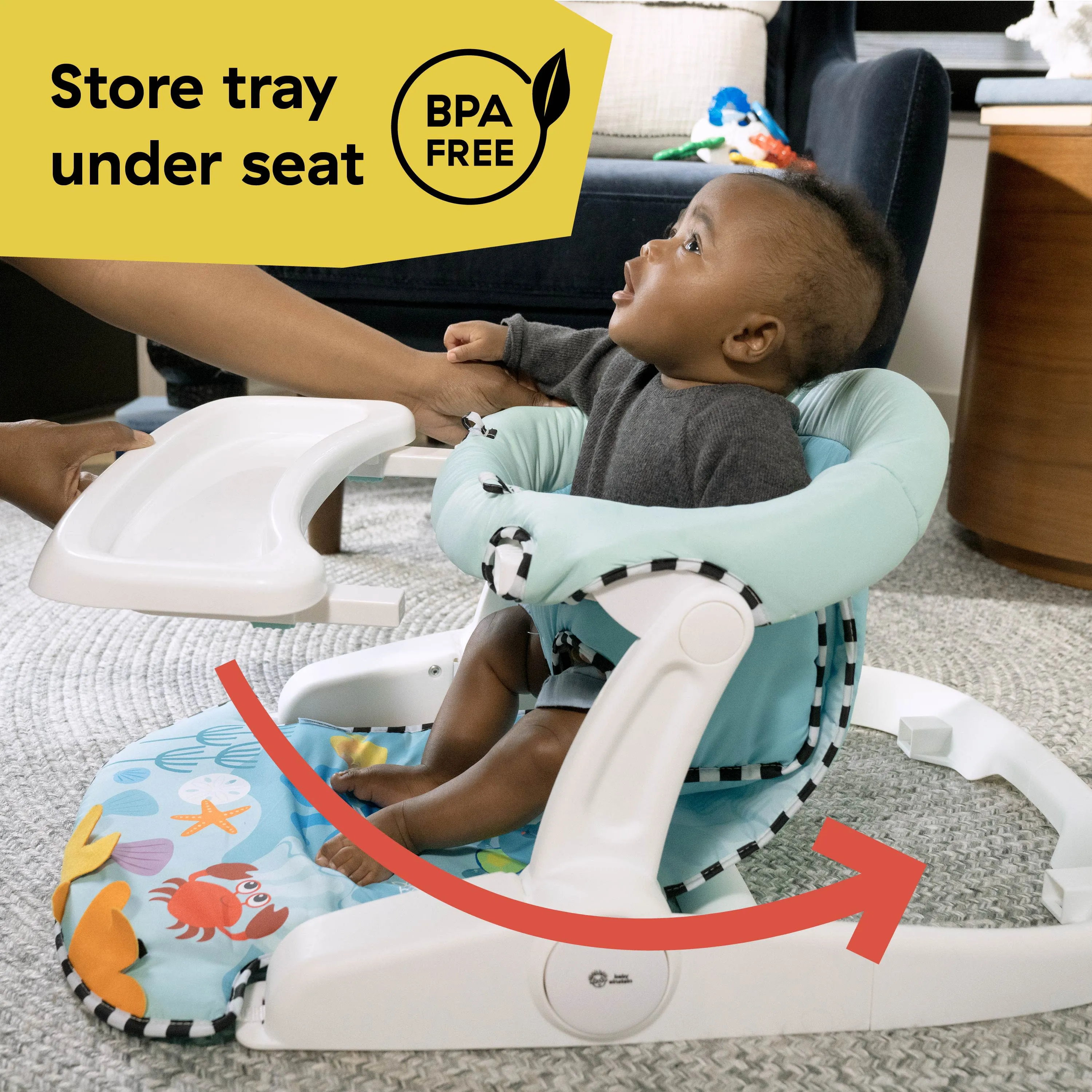 Baby Einstein Sea of Support 2-in-1 Sit-Up Floor Seat, Ages 4 Months and Up