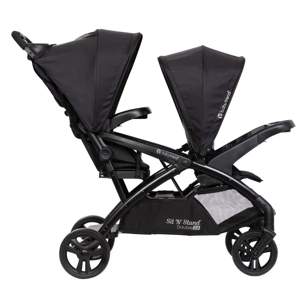 BabyTrend Sit n Stand Double 2.0 Stroller - Dash Black