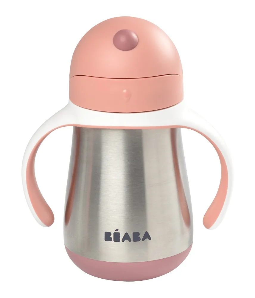 Beaba Stainless Steel Straw Cup - Pink