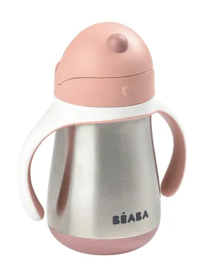 Beaba Stainless Steel Straw Cup - Pink