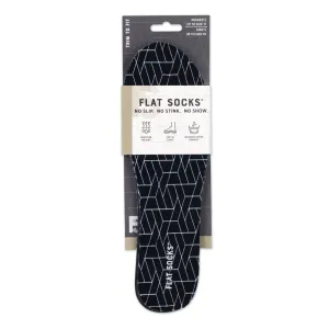 Black FLAT SOCKS | Washable No Show Sock Insert Cushion