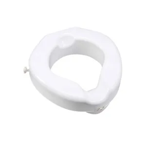 Carex Safe Lock Raised Toilet Seat, White