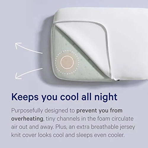 Casper Sleep Foam Pillow for Sleeping, King, White