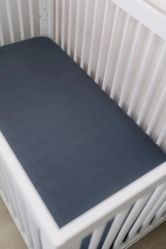 Charcoal Stretch Crib Sheet