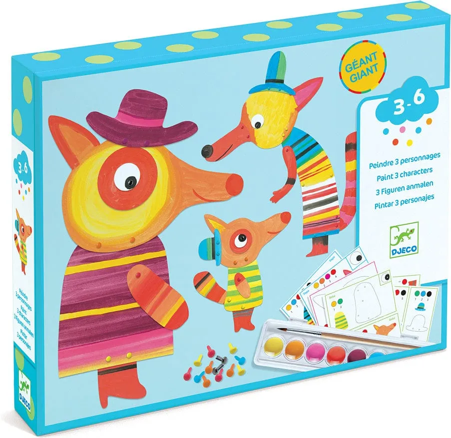 Djeco The Fox Family Watercolor Kit - Art Kits for Kids