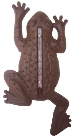 Fallen Fruits Cast Iron Frog Thermometer