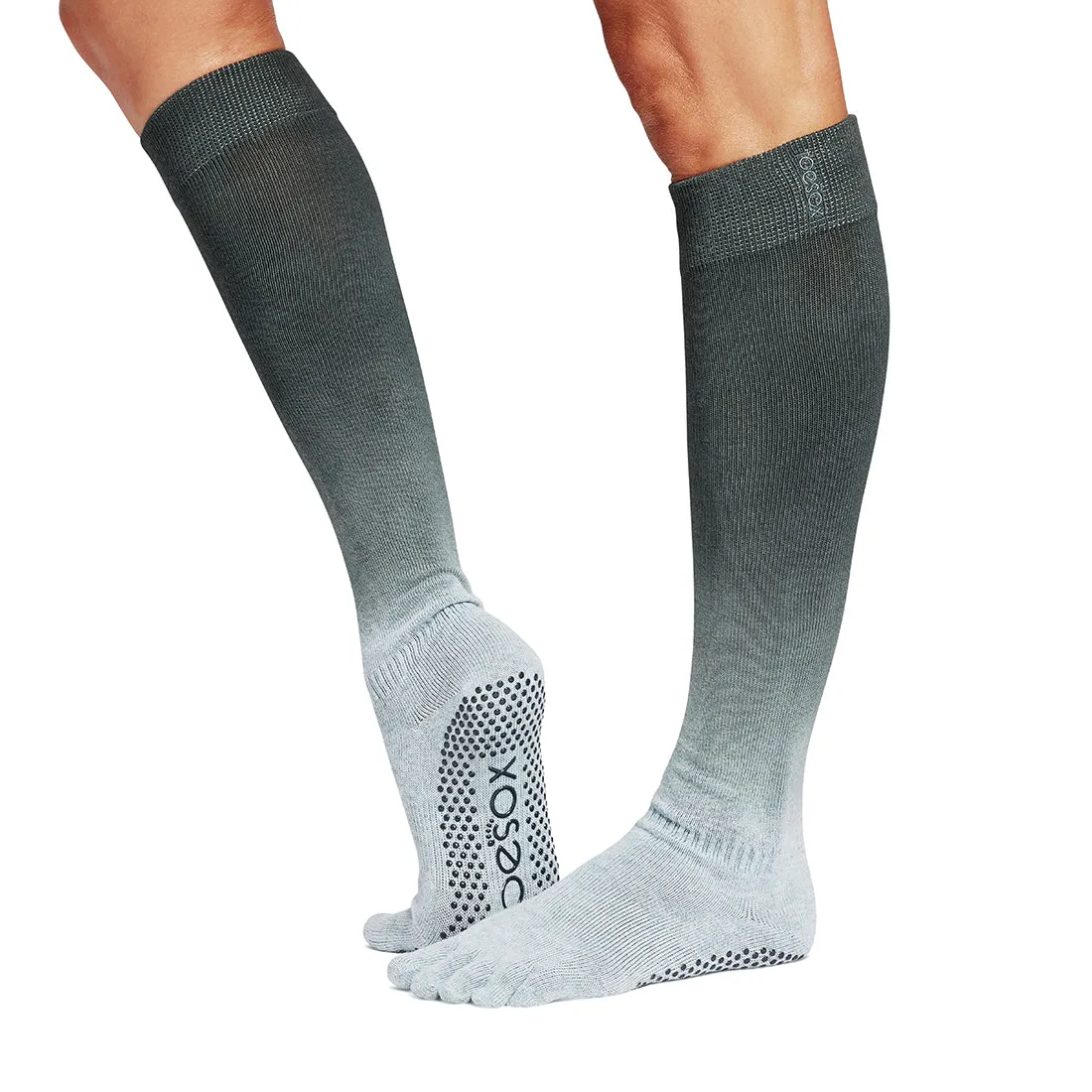 Full Toe Scrunch Knee High Grip Socks