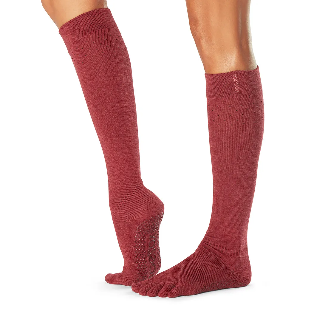 Full Toe Scrunch Knee High Grip Socks