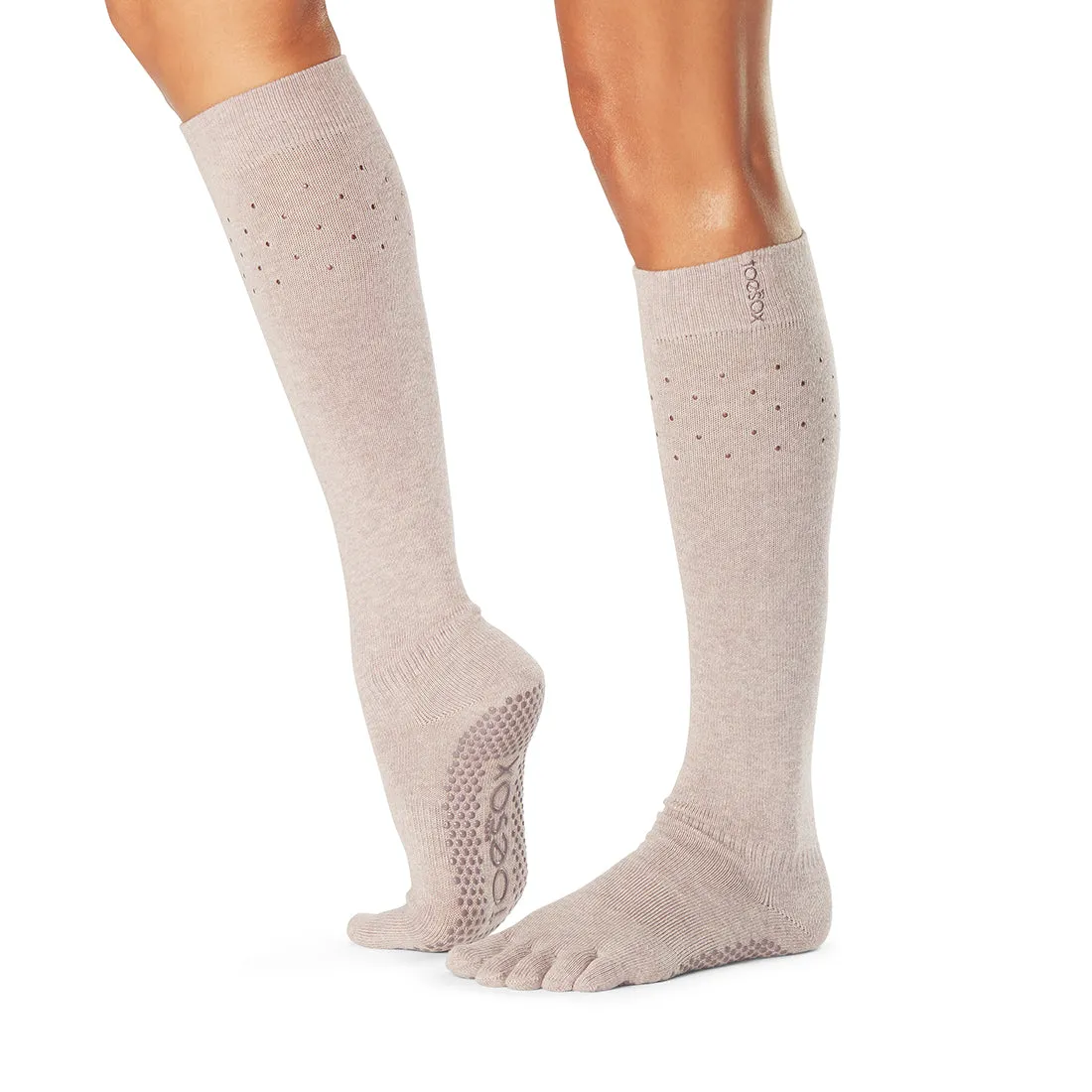 Full Toe Scrunch Knee High Grip Socks