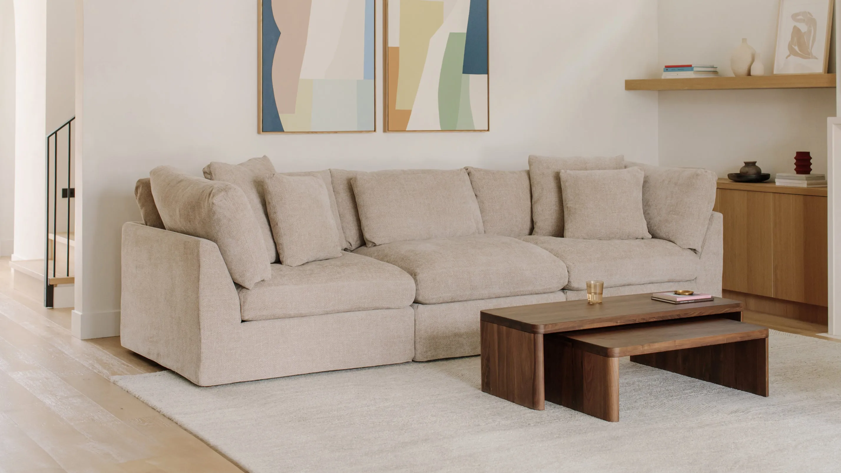 Get Together™ 3-Piece Modular Sectional, Large, Champagne