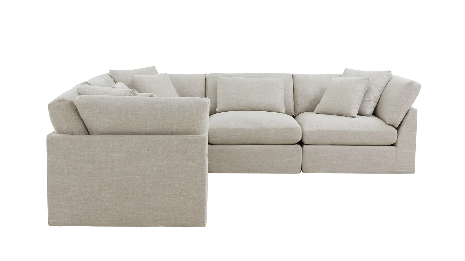 Get Together™ 5-Piece Modular Sectional Closed, Large, Light Pebble