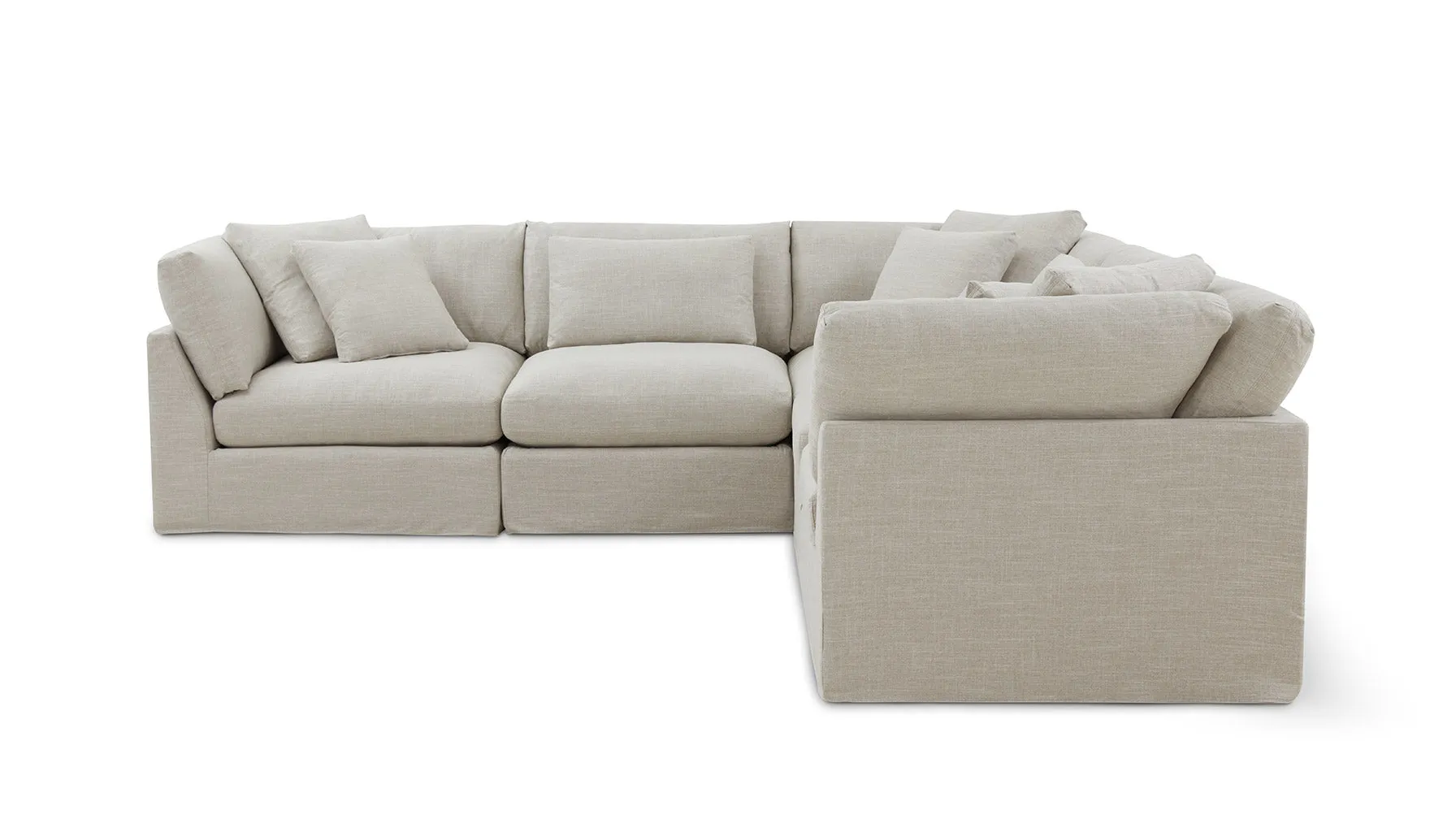 Get Together™ 5-Piece Modular Sectional Closed, Large, Light Pebble