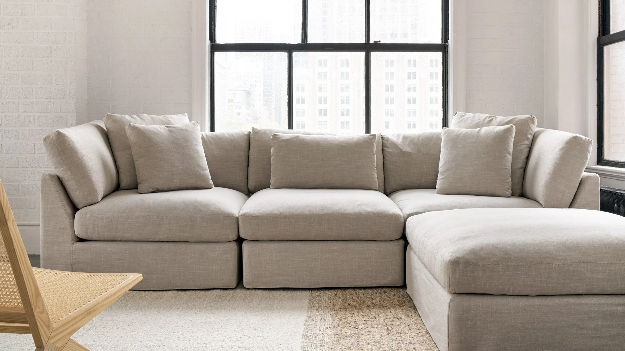 Get Together™ 5-Piece Modular Sectional Closed, Large, Light Pebble