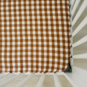 Gingham Muslin Crib Sheet