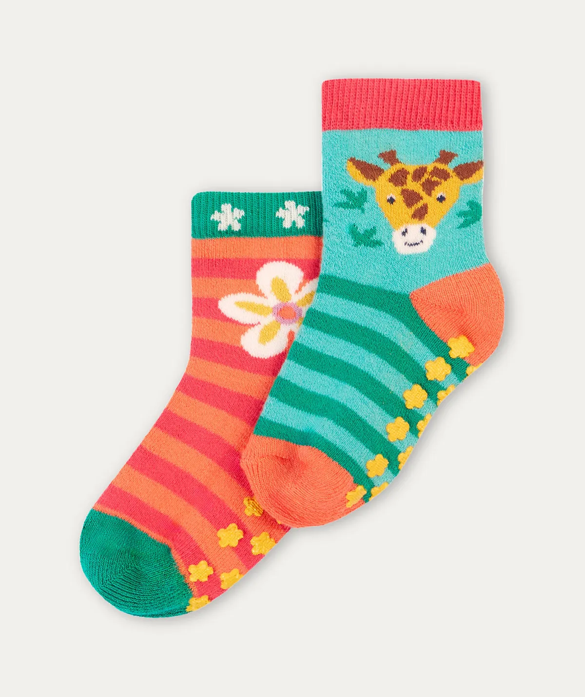 Grippy Socks 2 Pack - Giraffe Multipack