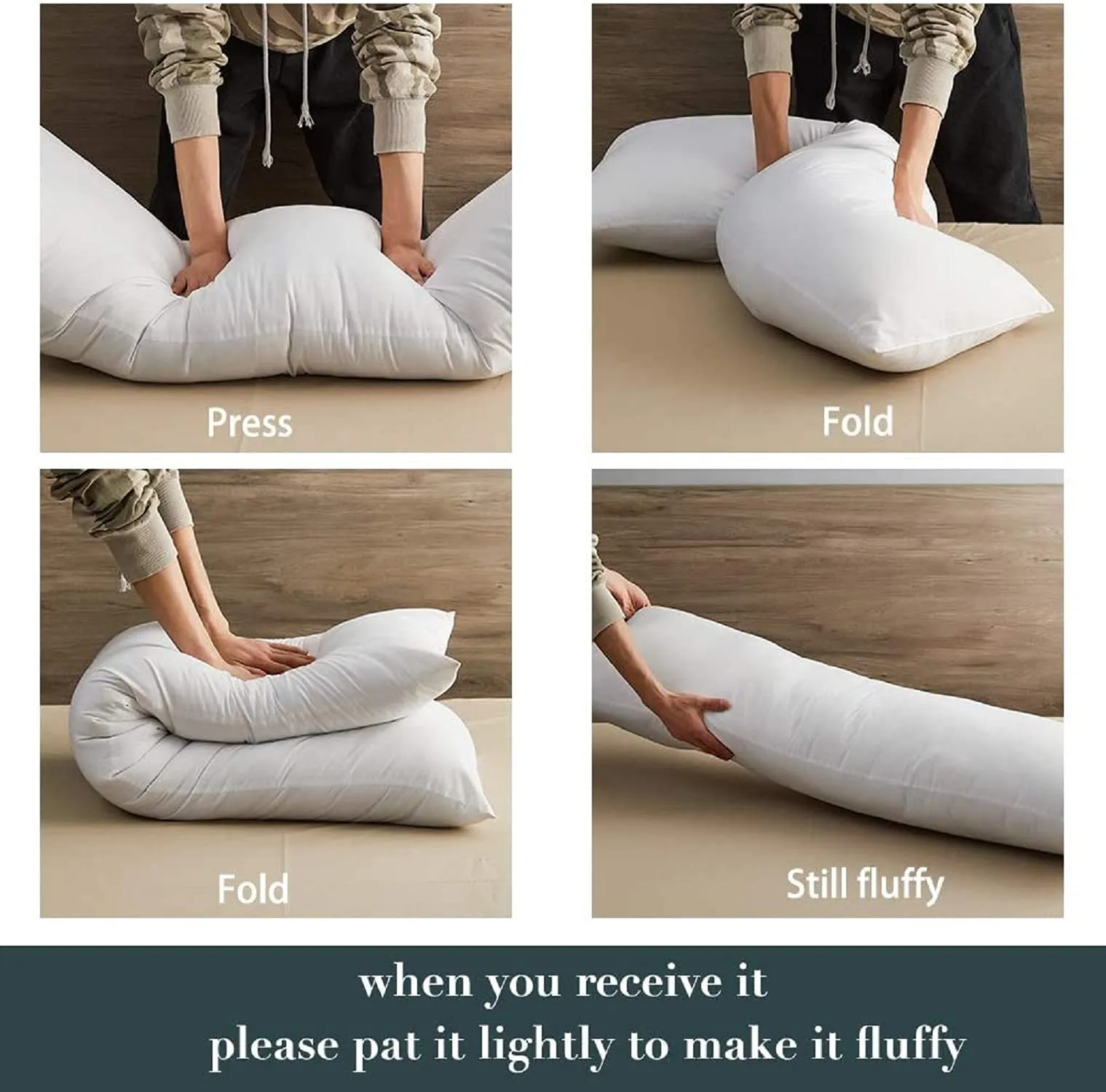 Habitat Ada Ultra Soft Full Body Pillows Insert Breathable Large Bed Pillow for Adults Micro Fiber Long Side Sleeper Pillow for Sleeping (18x54 inch) - White