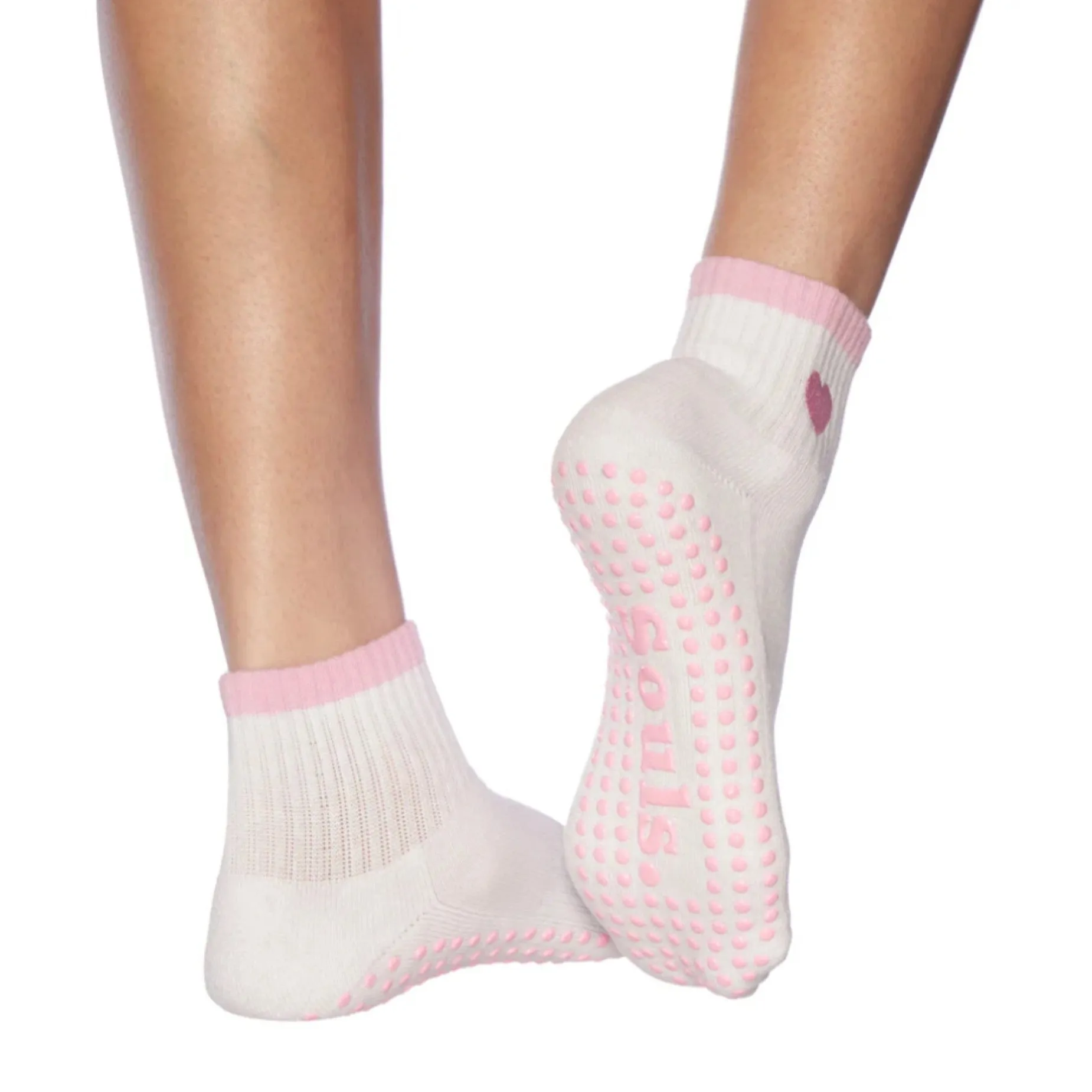 Heart - Crew Grip Sock (Barre / Pilates)