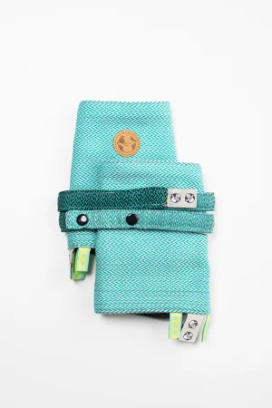 Herringbone Ombre Green Drool Pads & Reach Straps by LennyLamb