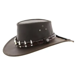 Jacaru Hats Wallaroo Croc - Brown