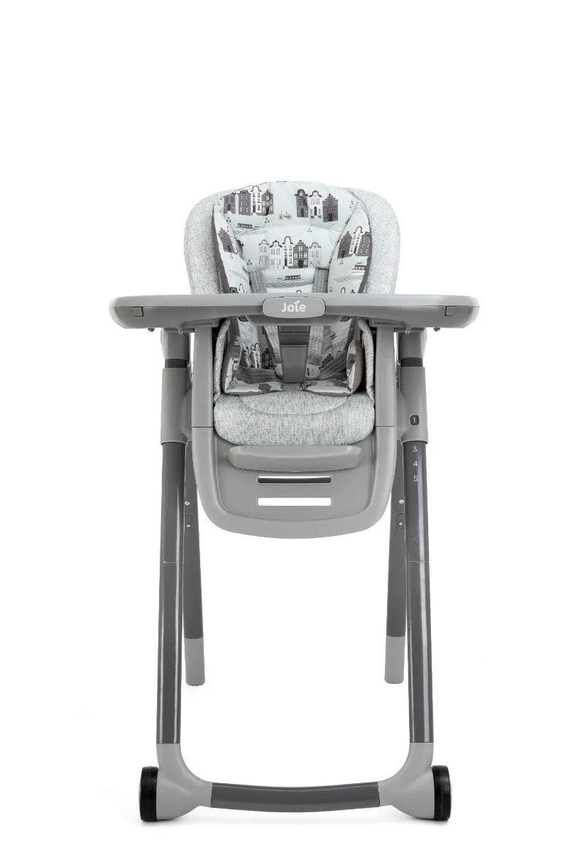 Joie Multiply 6 in 1 High Chair Petite City - Portable Booster Seat For Ages 0-6 Years