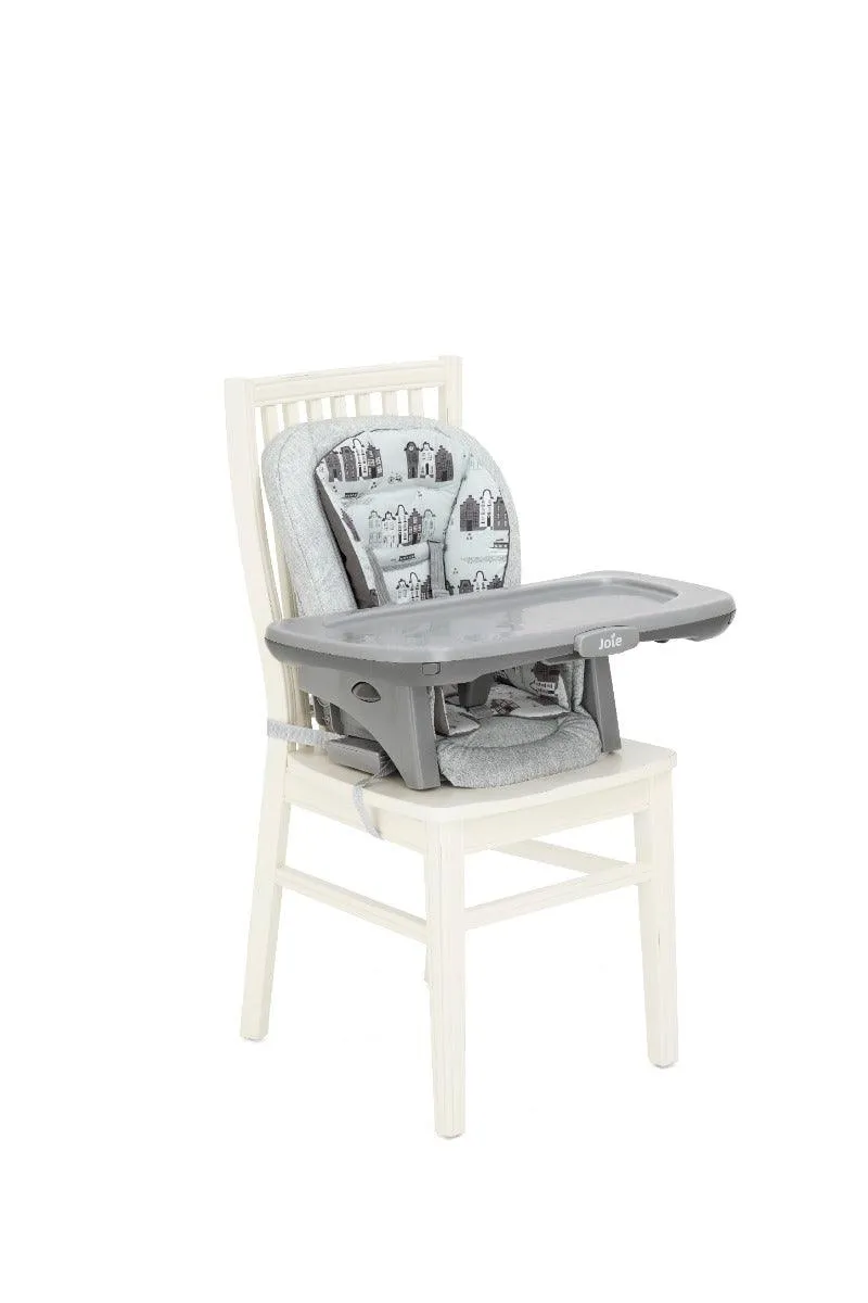 Joie Multiply 6 in 1 High Chair Petite City - Portable Booster Seat For Ages 0-6 Years