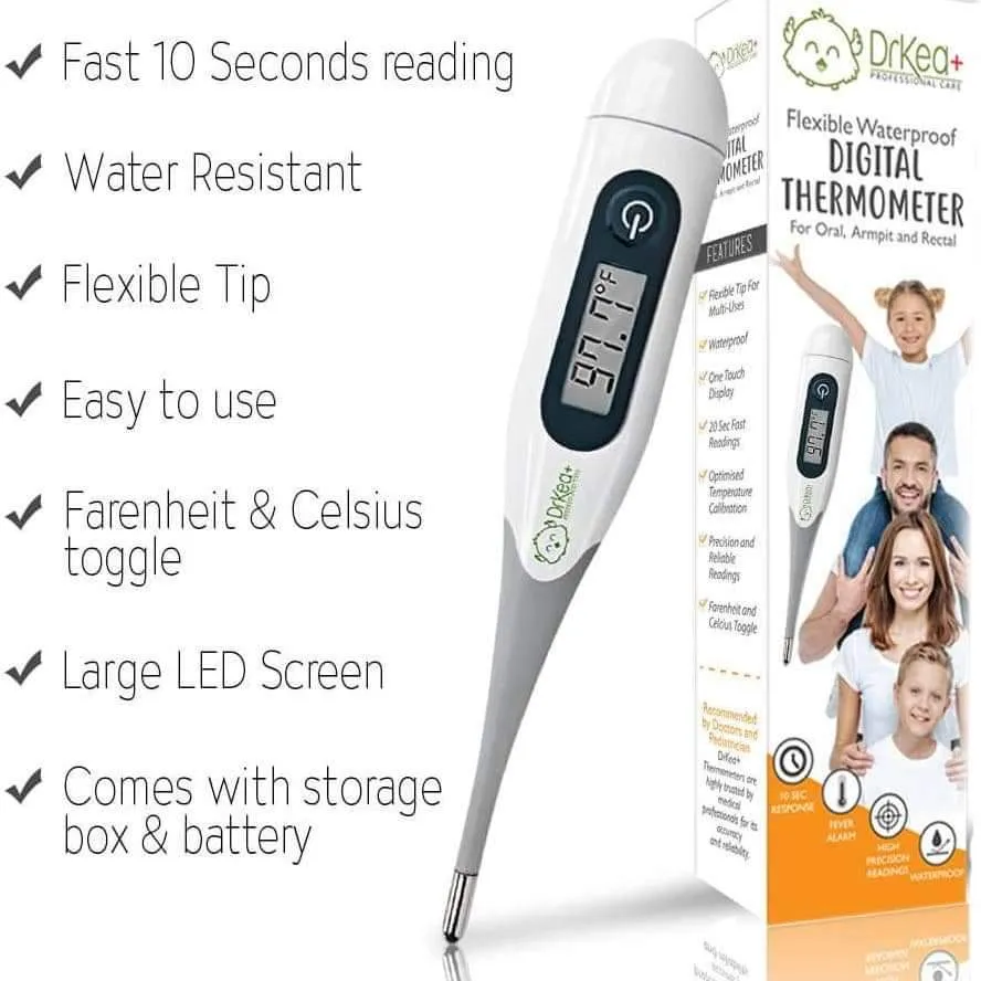 KeaBabies Flexible Waterproof Digital Thermometer