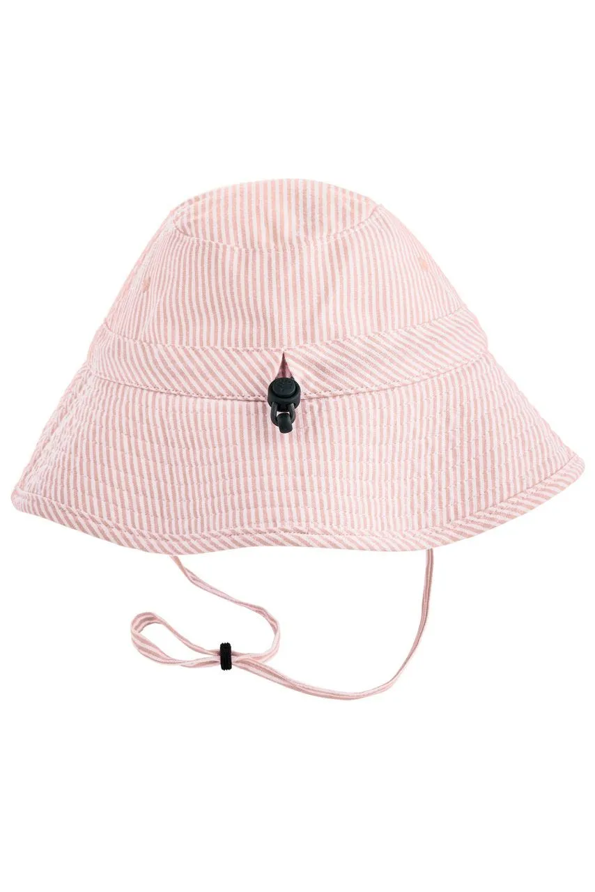 Kid's Taylor Chin Strap Hat  |  Light Pink Picnic Stripe