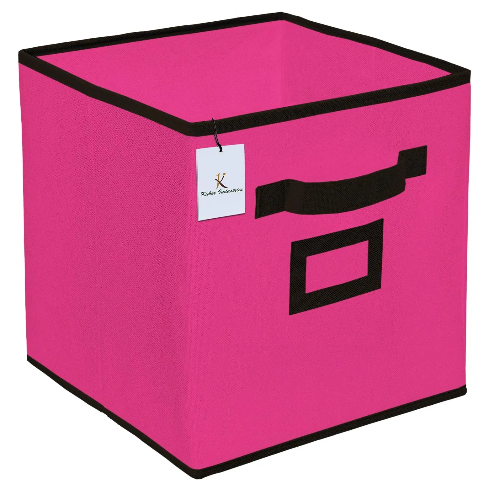 Kuber Industries Non Woven 4 Pieces Small Foldable Storage Organiser Cubes/Boxes (Pink & Purple) - CTKTC035192