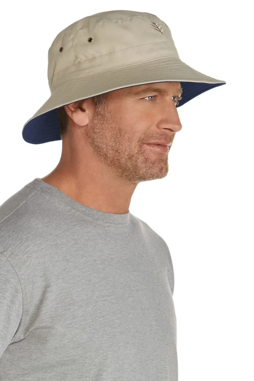 Landon Reversible Bucket Hat  |  Tan/Navy