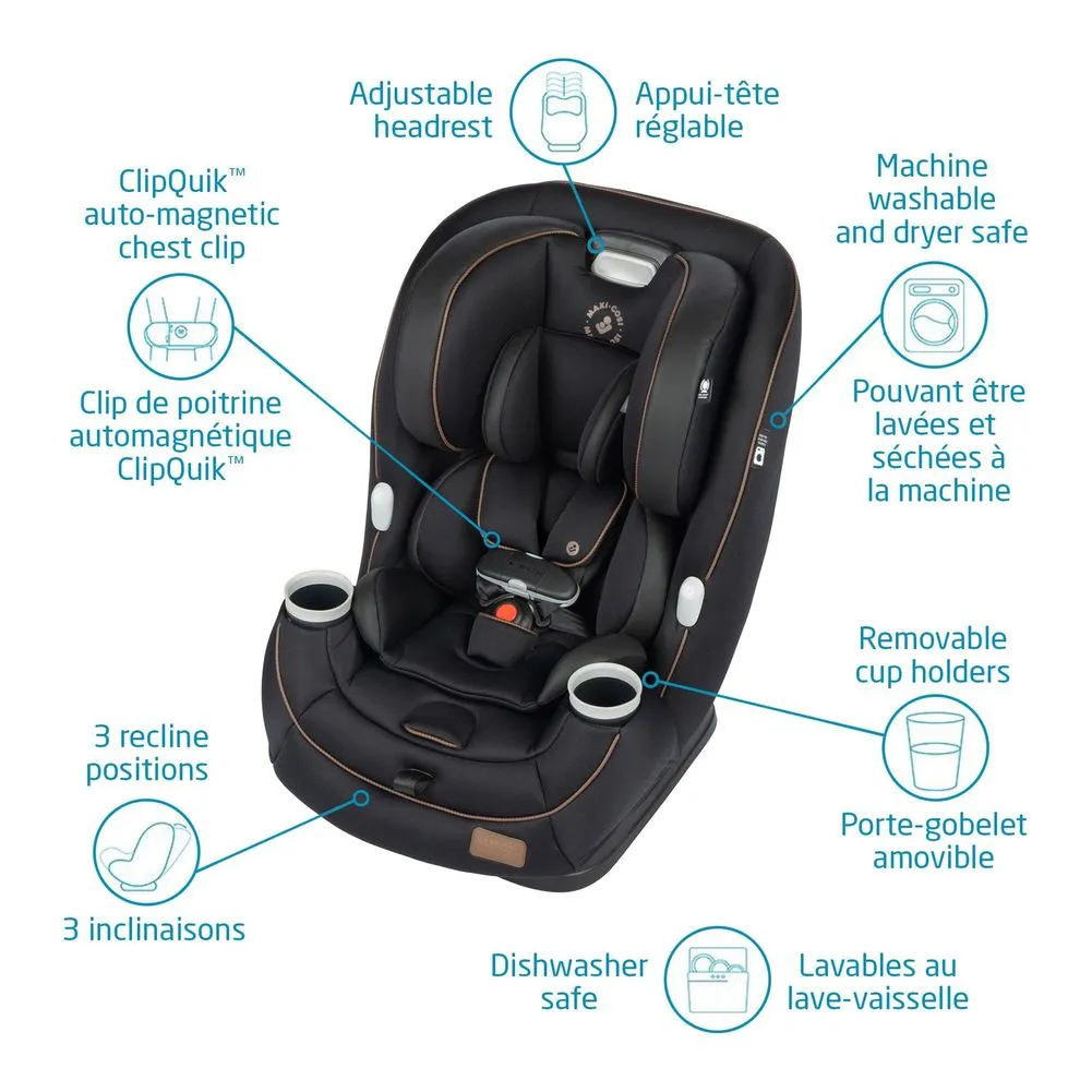 Maxi Cosi Pria All-in-One Convertible Car Seat - Designer Black