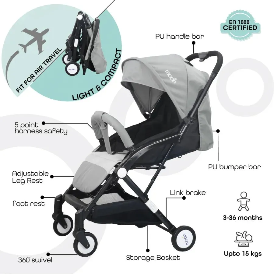 Moon Travel Lite Cabin Stroller (Cool Grey)