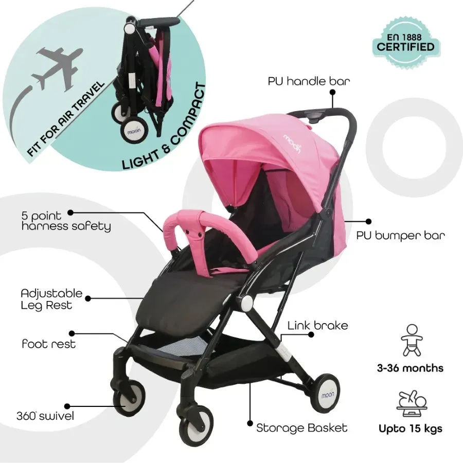 Moon Travel Lite Cabin Stroller (Pink)