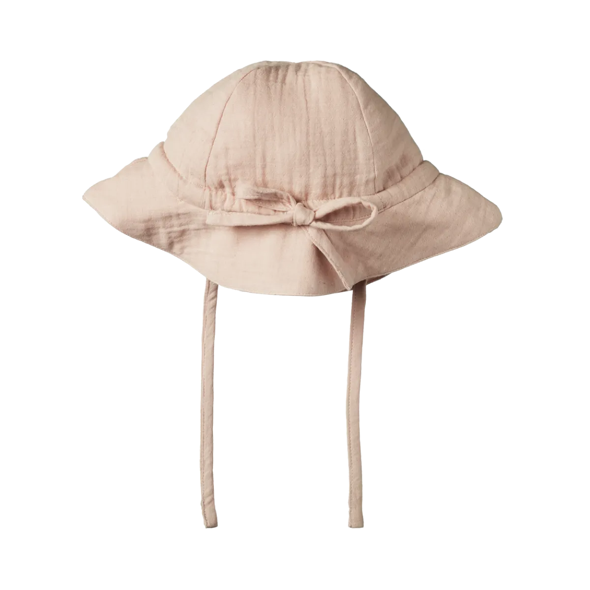 NATURE BABY CRINKLE MUSLIN SUNHAT ROSE DUST CRINKLE