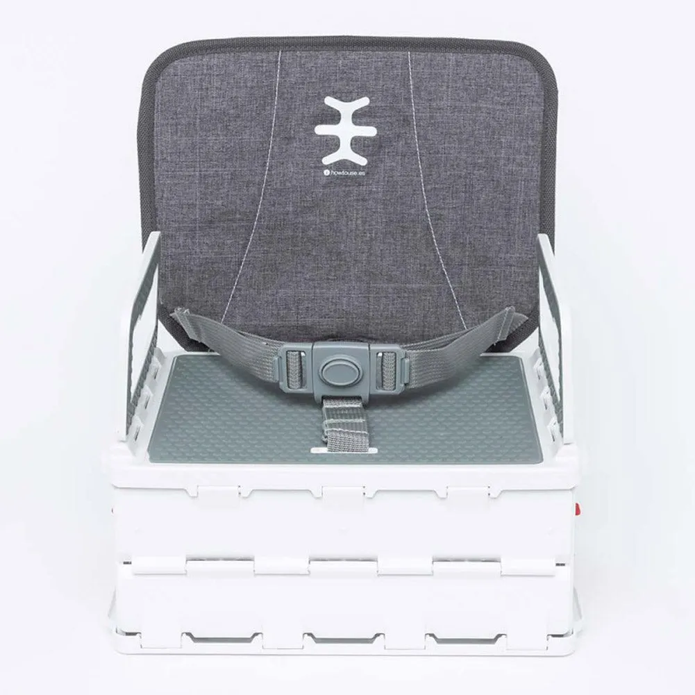 Nikidom Flat-Pack Foldable Booster Seat - Heather Grey