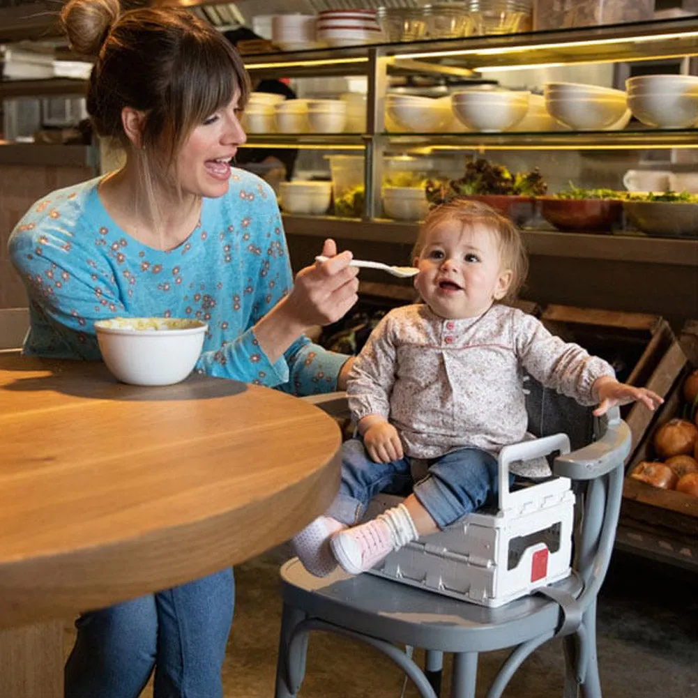 Nikidom Flat-Pack Foldable Booster Seat - Heather Grey