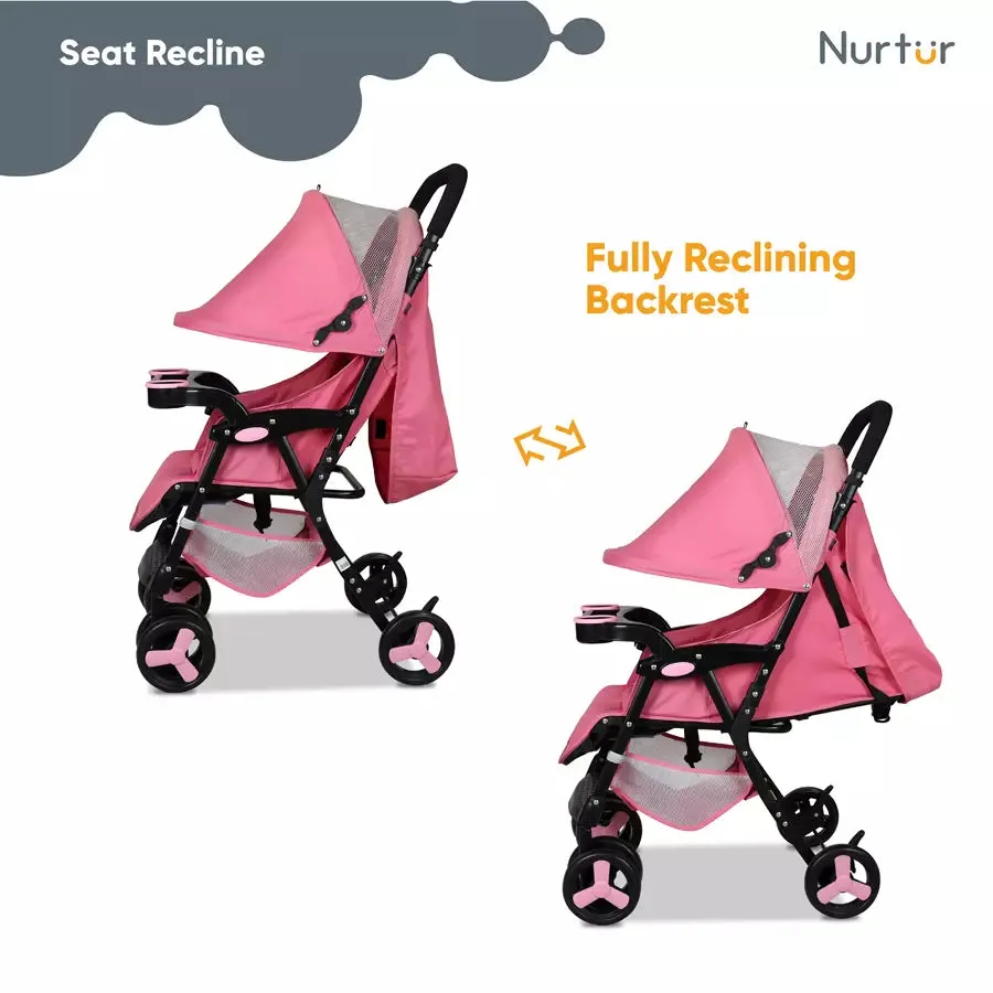 Nurtur Ryder Lightweight Baby Stroller (Pink)