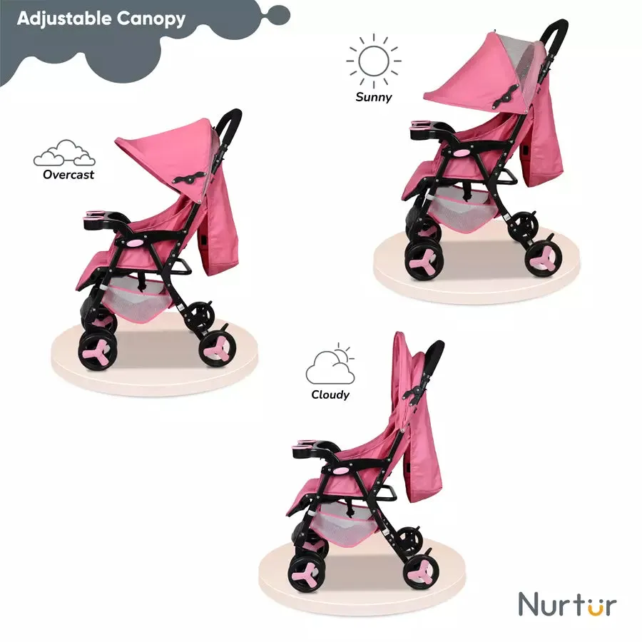 Nurtur Ryder Lightweight Baby Stroller (Pink)