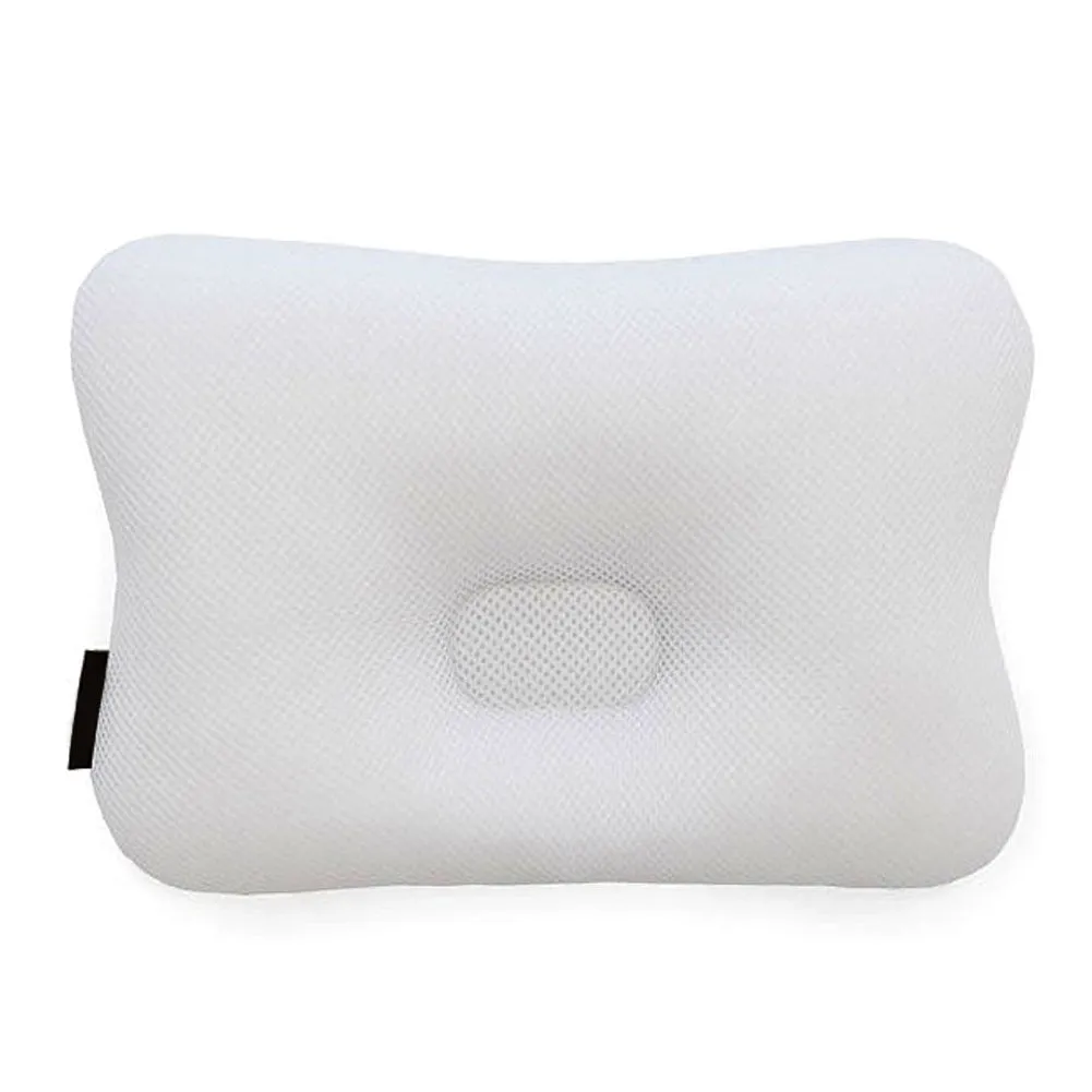 Organic Cotton Head Shaping Pillow with Removable Cover for 0M to 5 Yrs| Foam and Fibre Construct | Protective Lining Mesh Structure | Prevent Flat Head