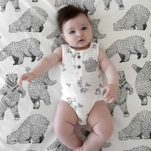 Organic Crib Sheet Bear