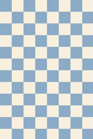 Organic Crib Sheet Blue Check