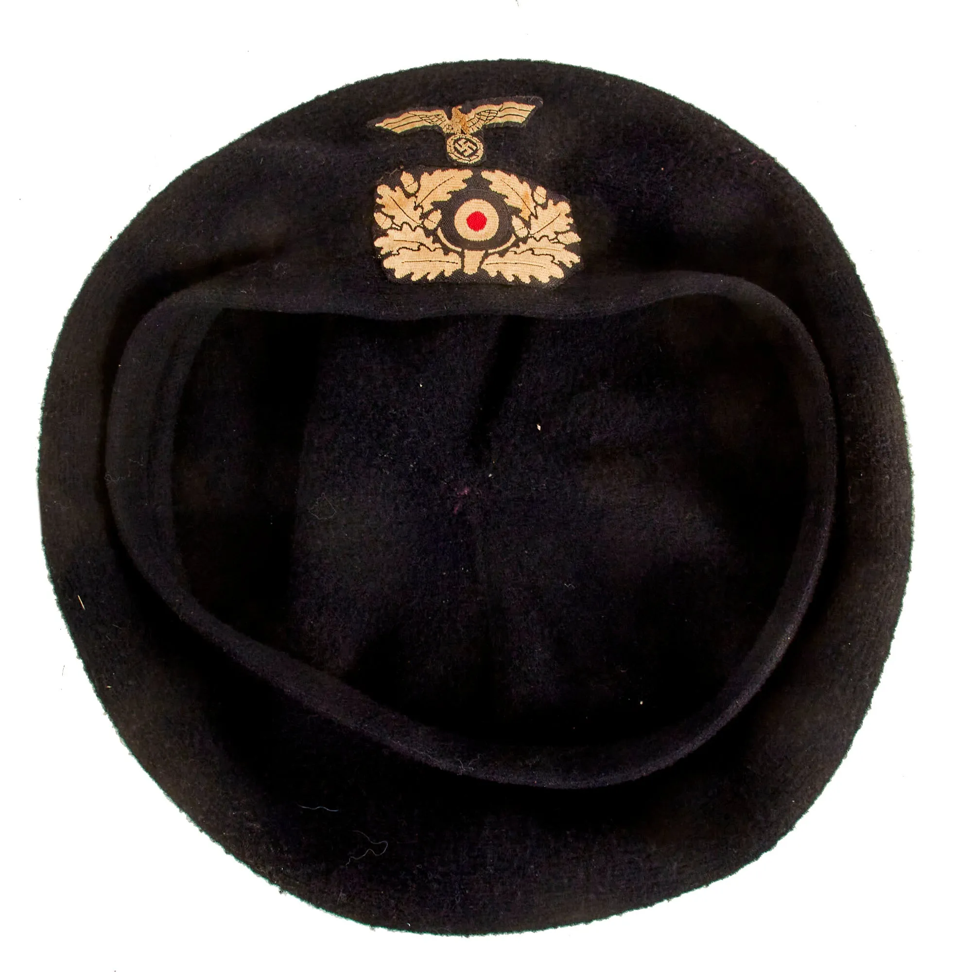 Original Rare German WWII M1934 Schutzmütze Panzer "Beret" Protective Hat by EREL Robert Lubstein - Size 56