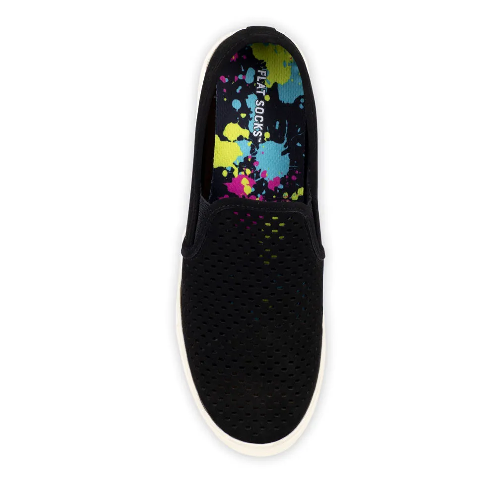 Paint Splatter FLAT SOCKS | Washable No Show Sock Insert Cushion