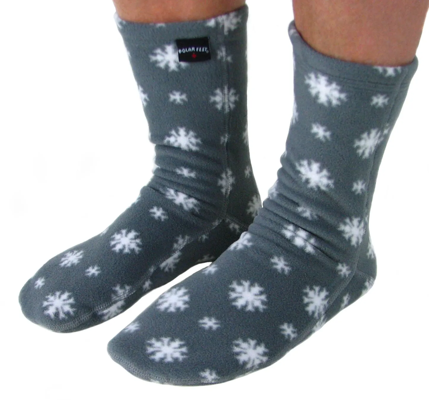 Polar Feet Adult Fleece Socks - Snow