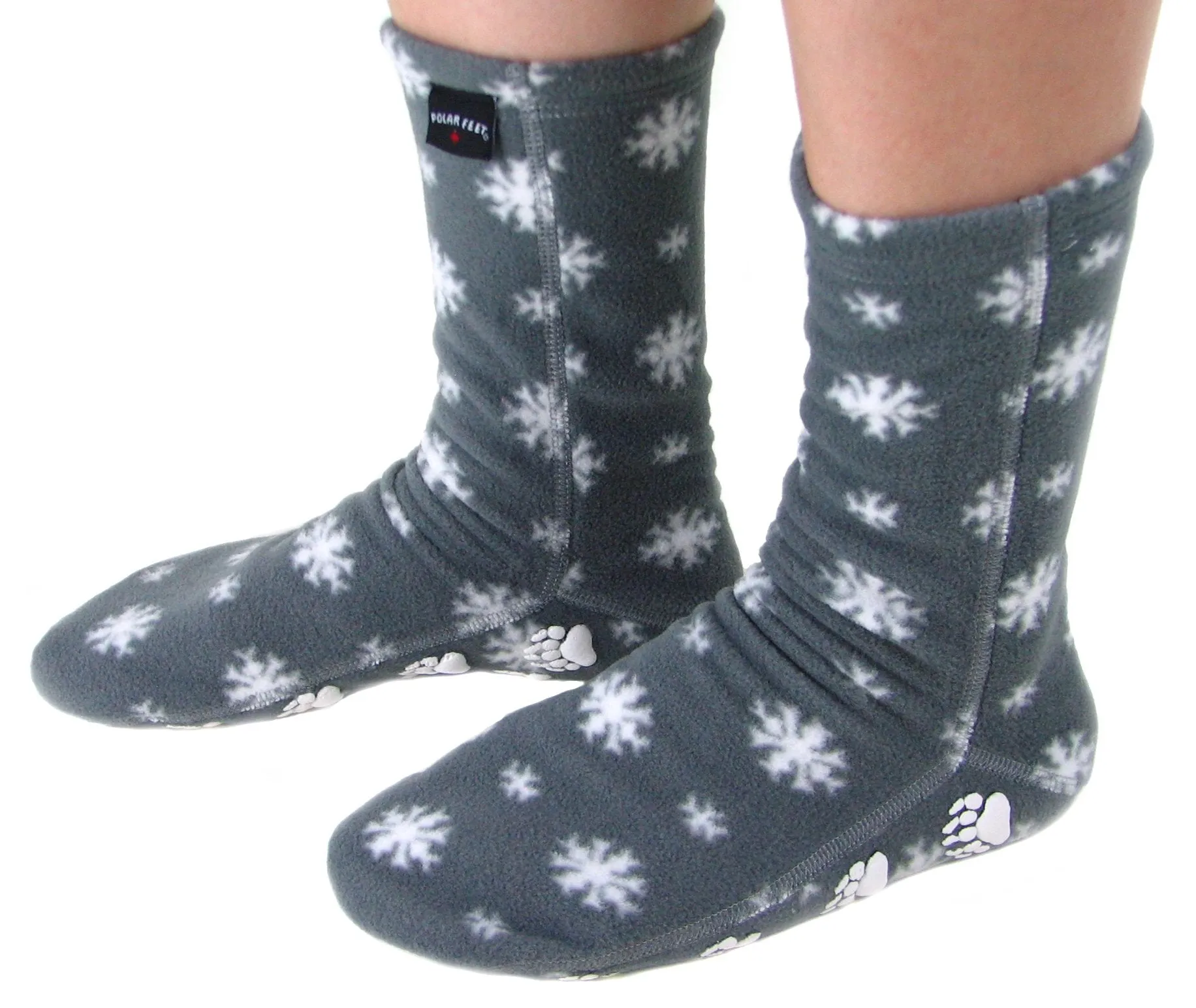 Polar Feet Adult Fleece Socks - Snow