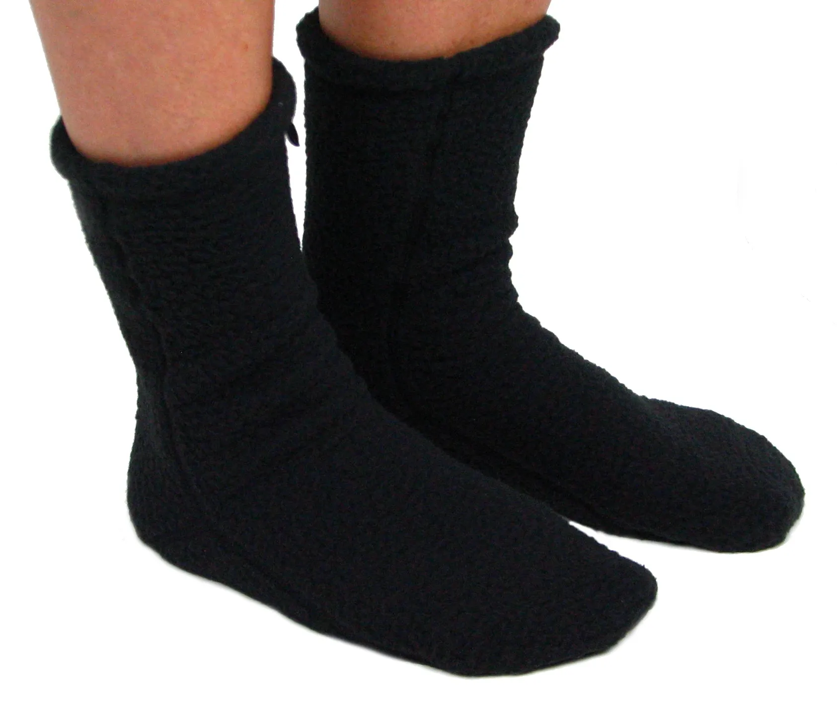 Polar Feet SUPER STRETCHY Fleece Socks - Black