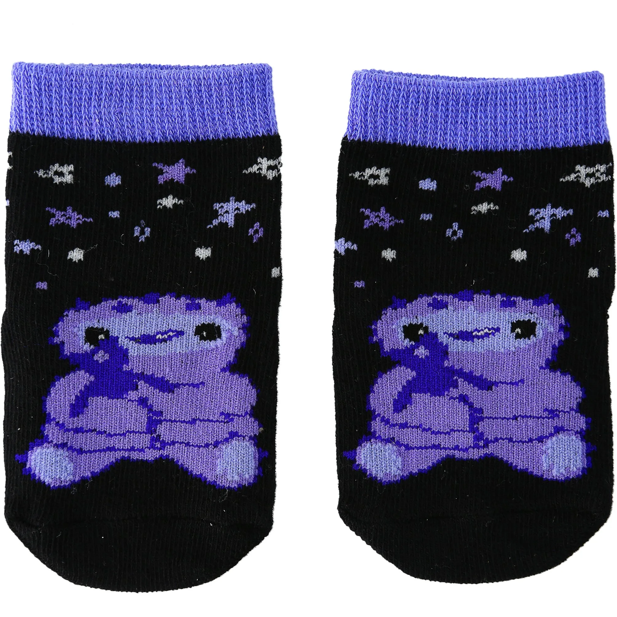 Purple Snuggle Monster Non-slip Baby Socks