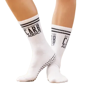 Recovering Carb Addict - Crew Grip Sock (Barre / Pilates)