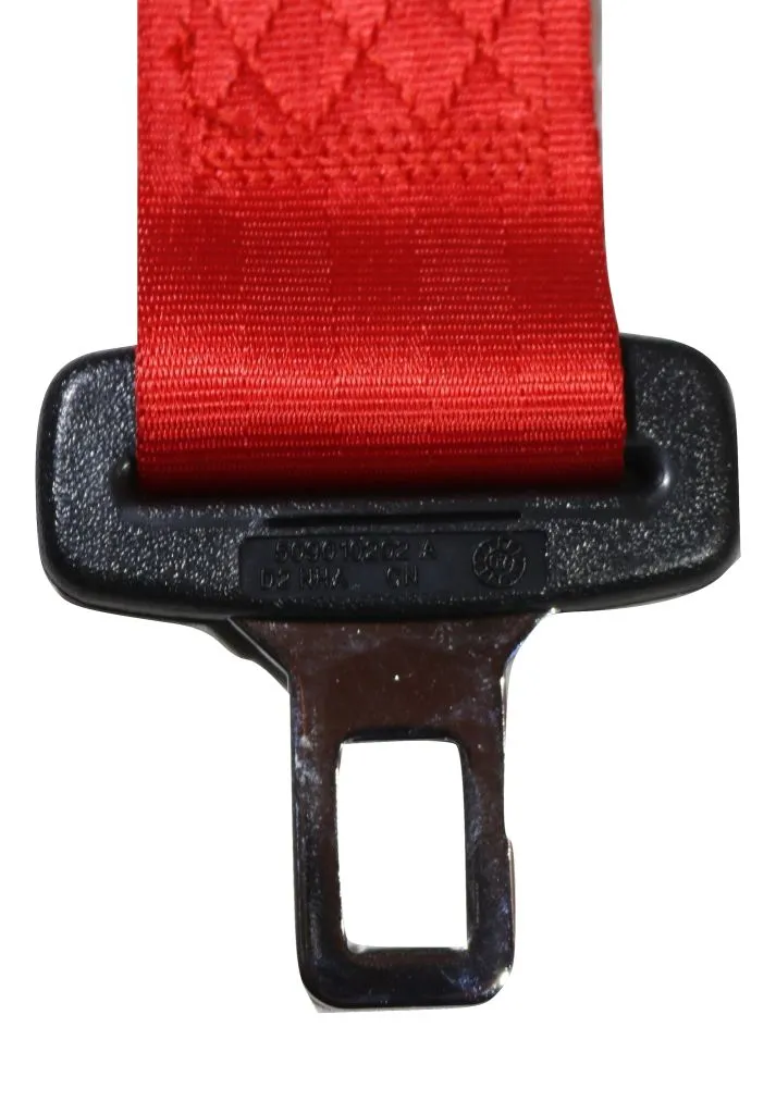 Red Retractable Forklift Replacement Seatbelt w/ Hardware