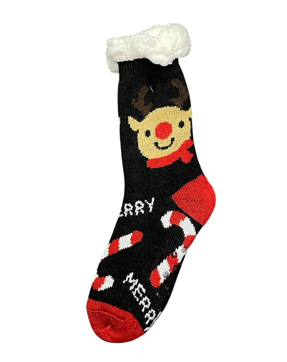 Rudolph Sherpa Slipper Socks-77